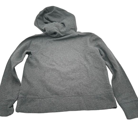Under Armour Medium Gray Loose‎ Pullover Sweatshirt Hood Face Guard Pocket Logo - Picture 3 of 8